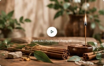 Phối cảnh minh họa nhang và nguyên liệu thảo mộc